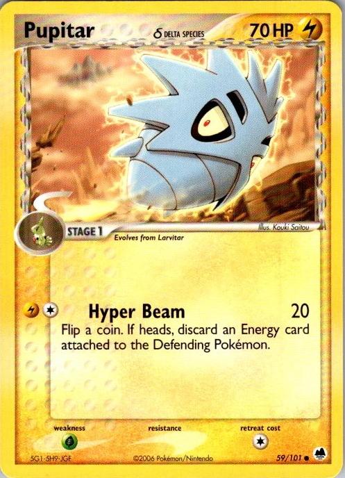 Pupitar 2006 Pokemon EX Dragon Frontiers