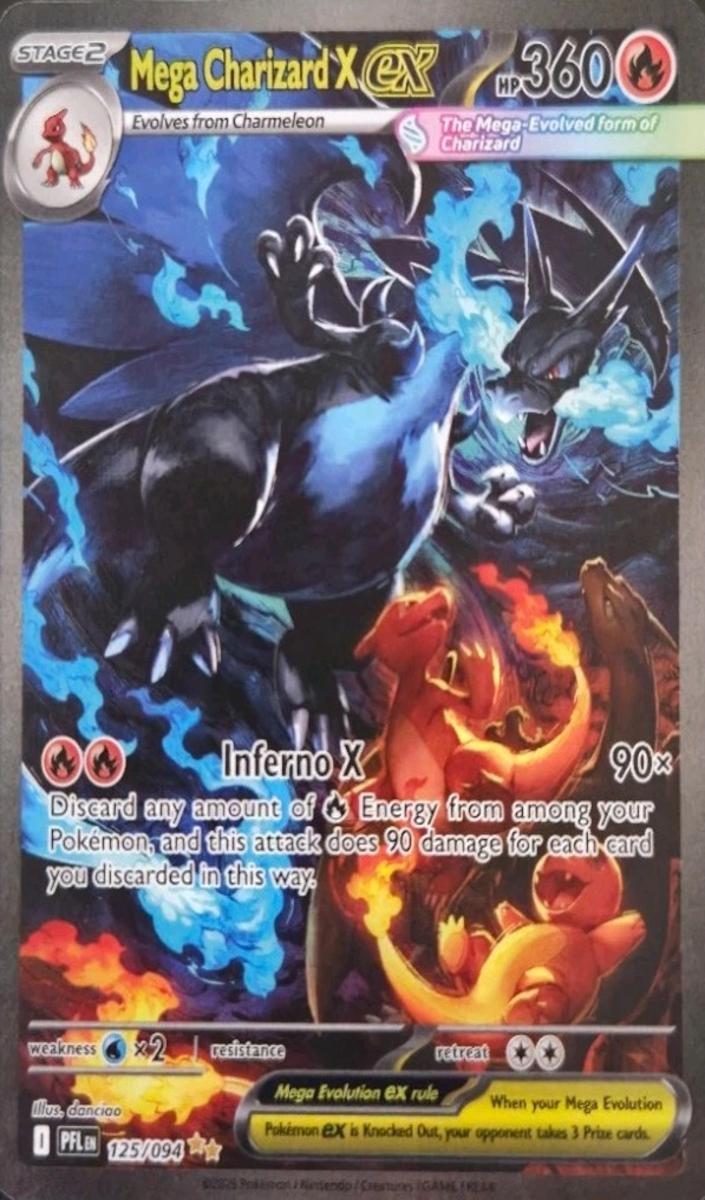 Mega Charizard X EX 2025 Pokemon Mega Evolution Phantasmal Flames