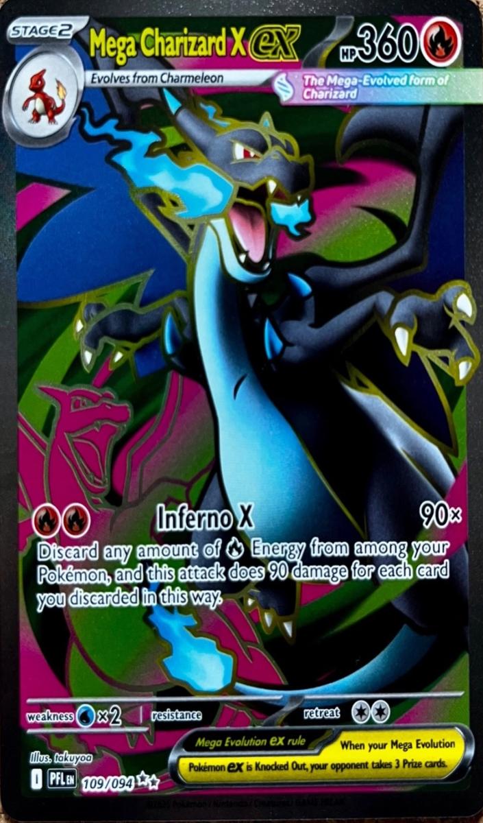 Mega Charizard X EX 2025 Pokemon Mega Evolution Phantasmal Flames