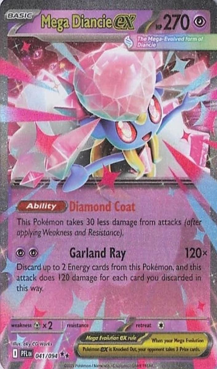 Mega Diancie EX 2025 Pokemon Mega Evolution Phantasmal Flames