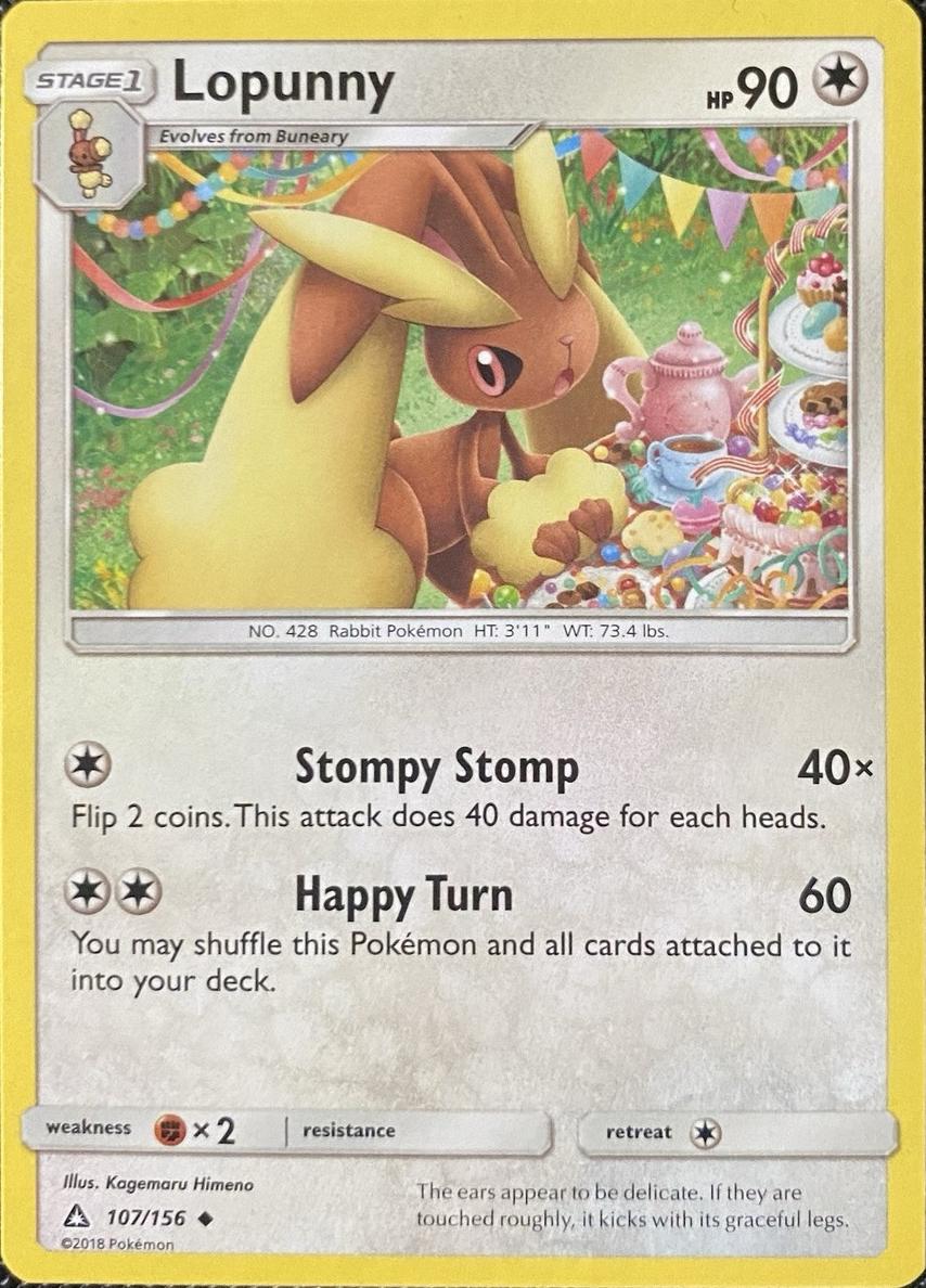 Lopunny 2018 Pokemon Sun & Moon Ultra Prism