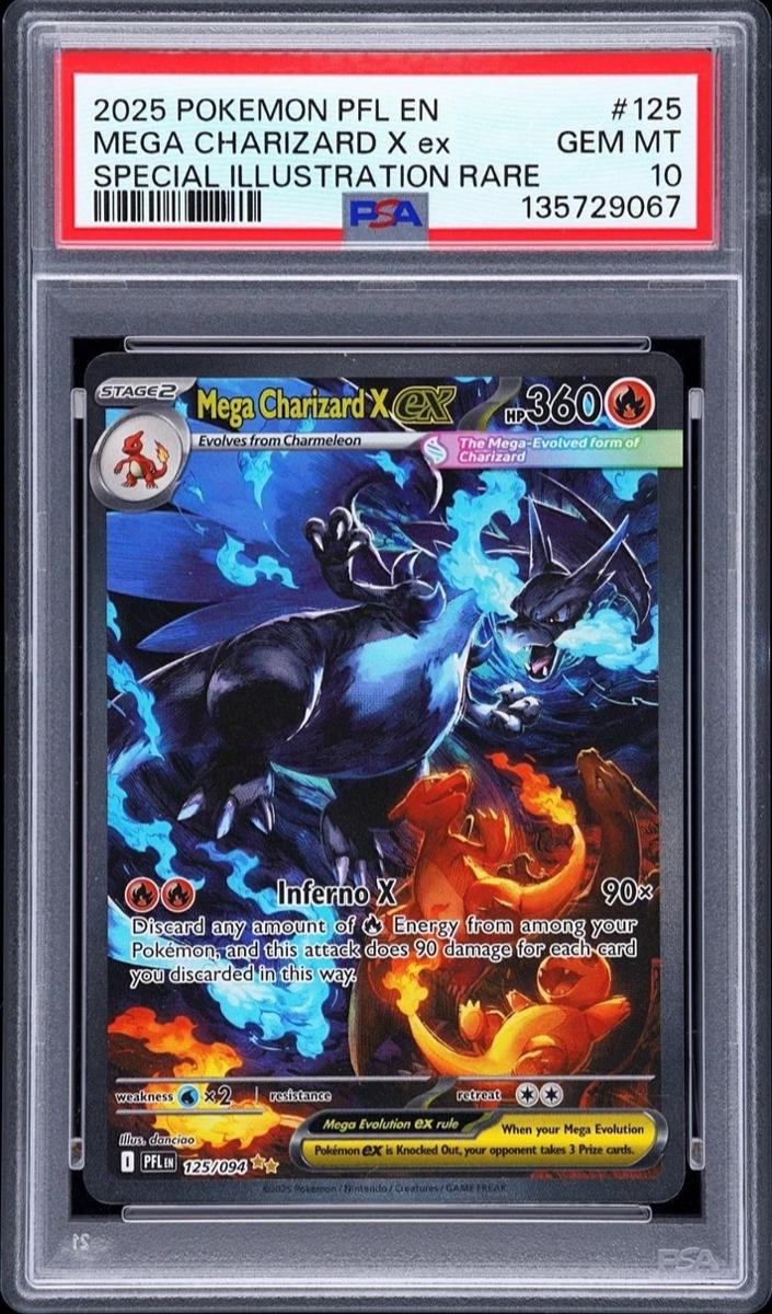 Mega Charizard X EX - 2025 Pokemon Mega Evolution Phantasmal Flames