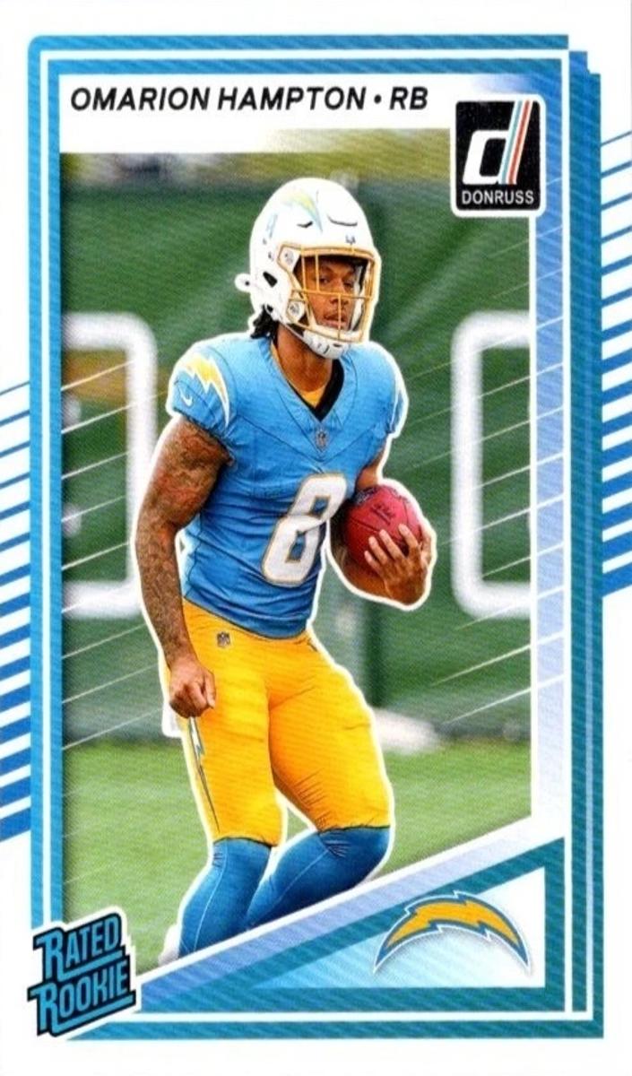 2025 Panini Donruss Omarion Hampton [Red Wave Optic Preview] #303 card