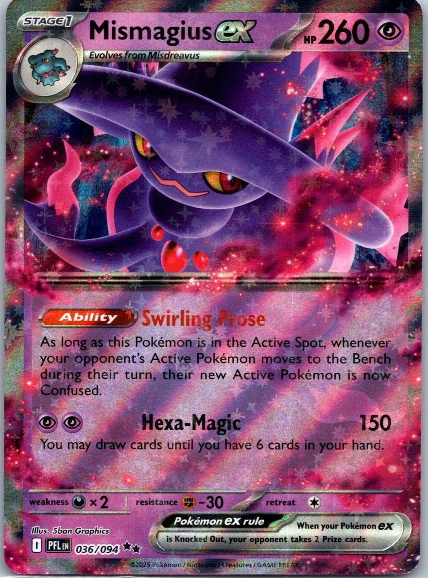 Mismagius EX 2025 Pokemon Mega Evolution Phantasmal Flames