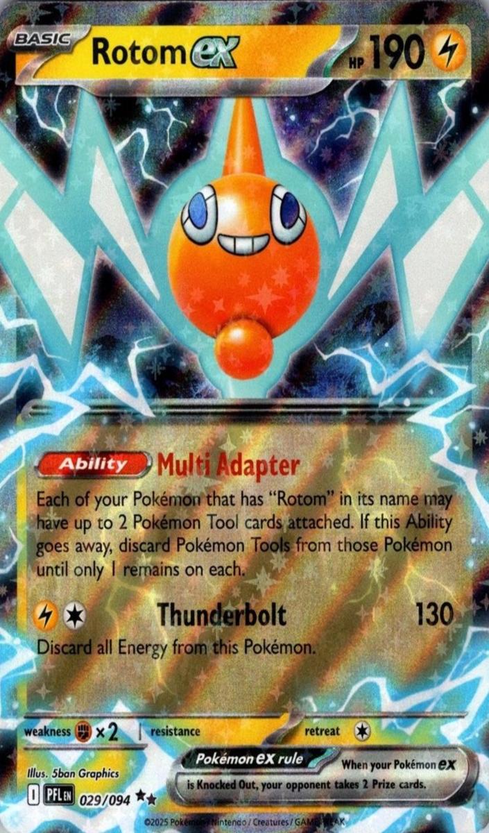 Rotom EX 2025 Pokemon Mega Evolution Phantasmal Flames
