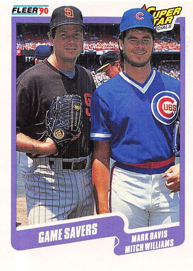 Mark Davis / Mitch Williams 1990 Fleer Game Savers Baseball