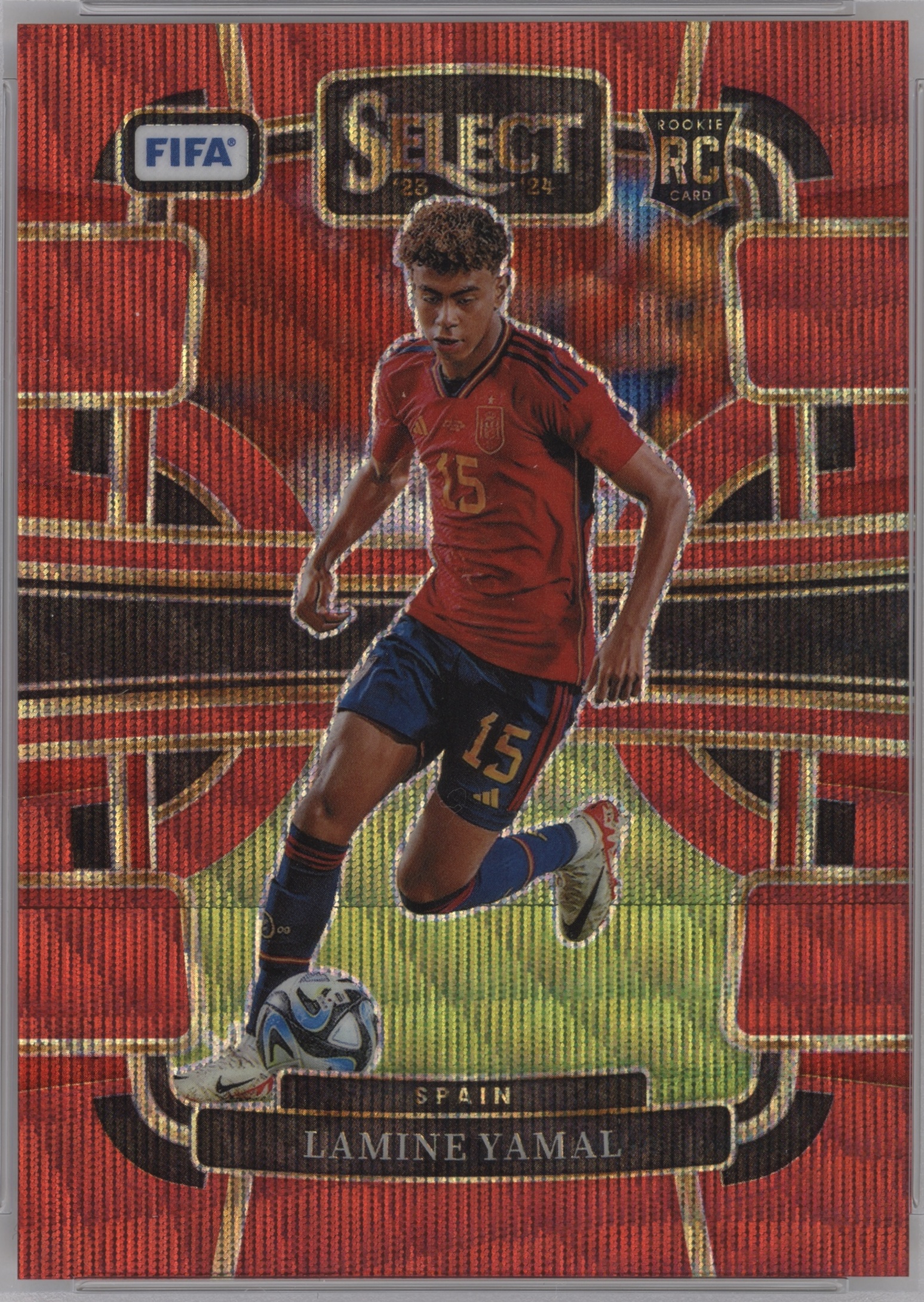 2023 Panini Select FIFA Lamine Yamal [Red Wave] #98 card