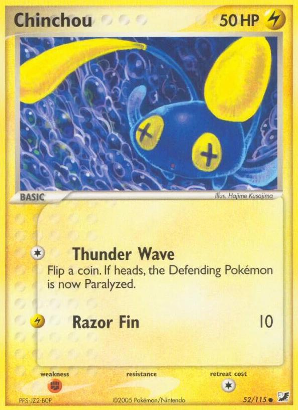 Chinchou 2005 Pokemon EX Unseen Forces