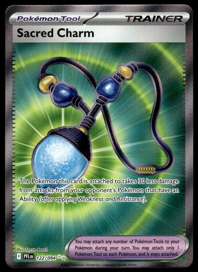 Sacred Charm 2025 Pokemon Mega Evolution Phantasmal Flames