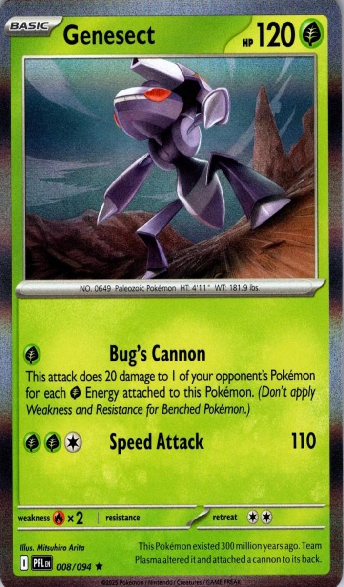 Genesect 2025 Pokemon Mega Evolution Phantasmal Flames