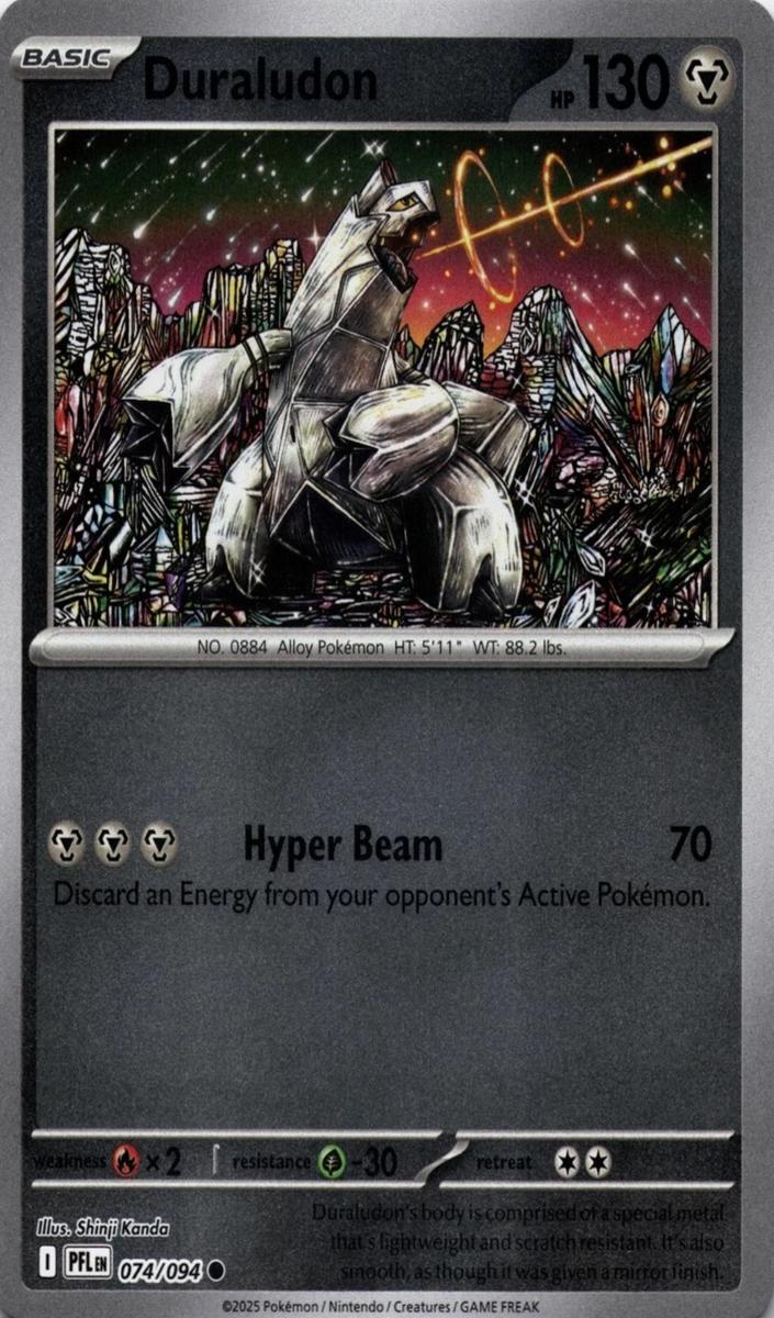 Duraludon 2025 Pokemon Mega Evolution Phantasmal Flames Reverse Holo