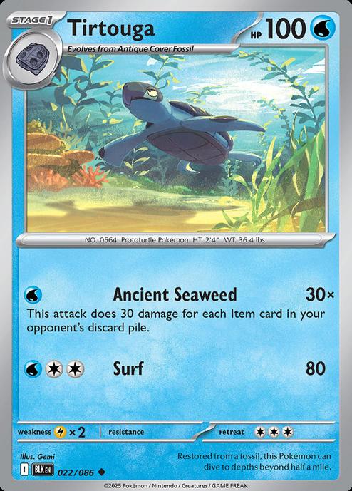 Tirtouga 2025 Pokemon Scarlet & Violet Black Bolt