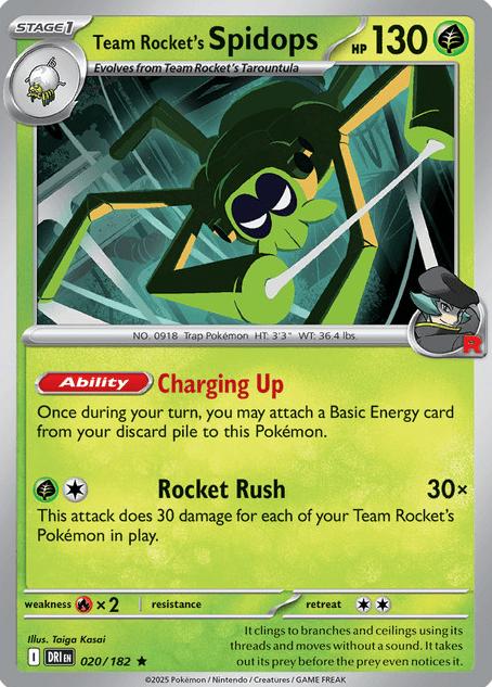 Team Rocket's Spidops 2025 Pokemon Scarlet & Violet Destined Rivals