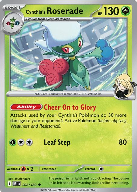 Cynthia's Roserade 2025 Pokemon Scarlet & Violet Destined Rivals