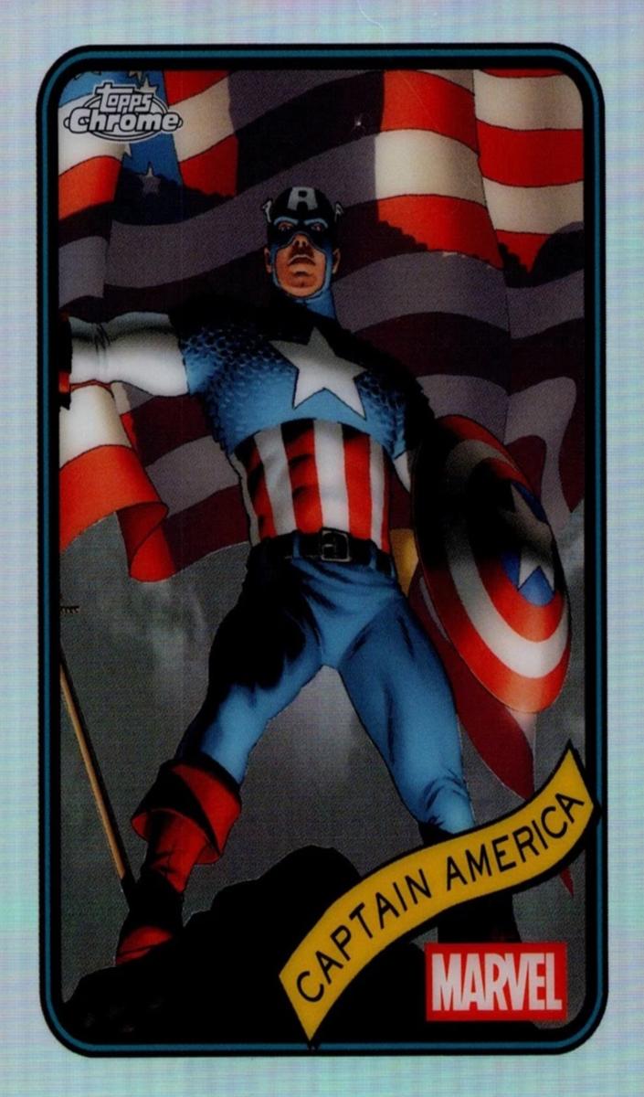 2025 Captain America [Red Shimmer Refractor] #185
