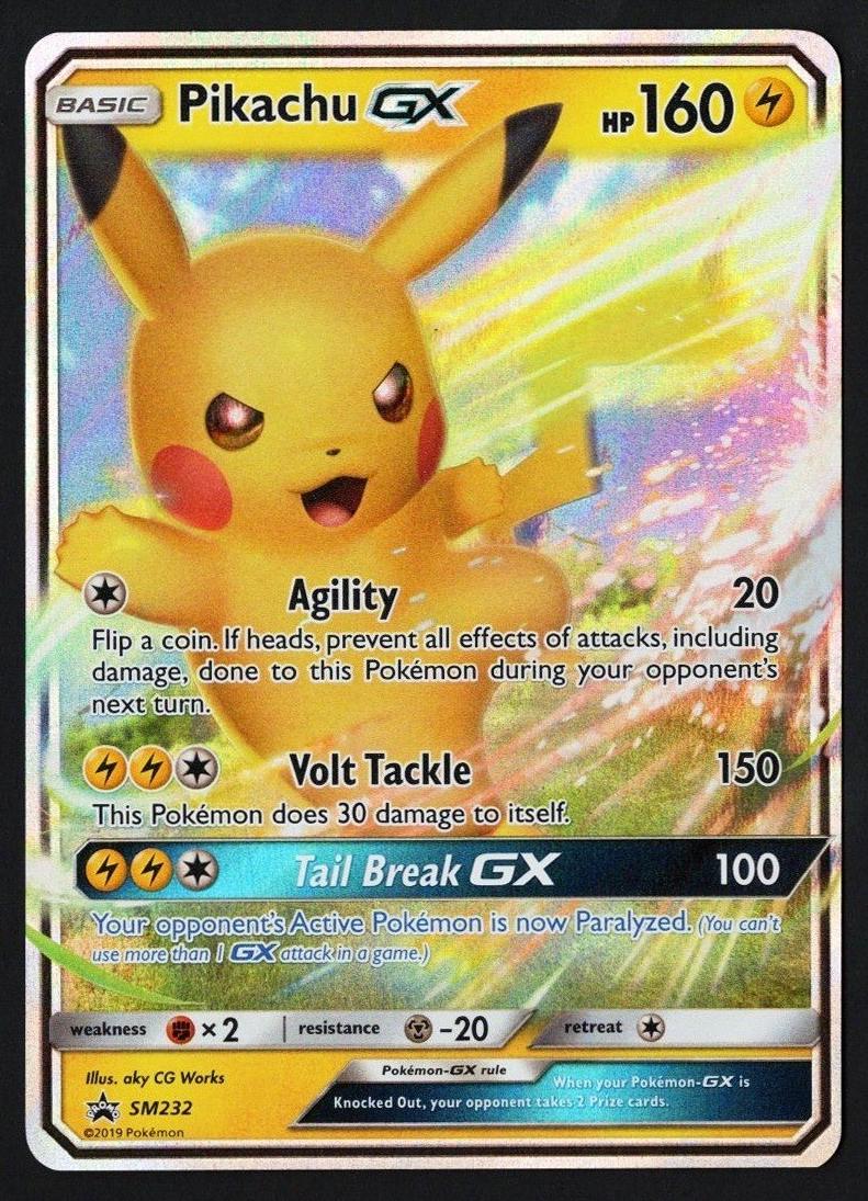 Pikachu GX 2019 Pokemon Sun & Moon Black Star Promo