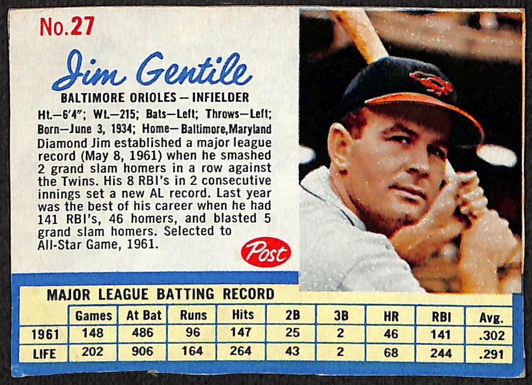 1962 Jim Gentile [Baltimore] #27