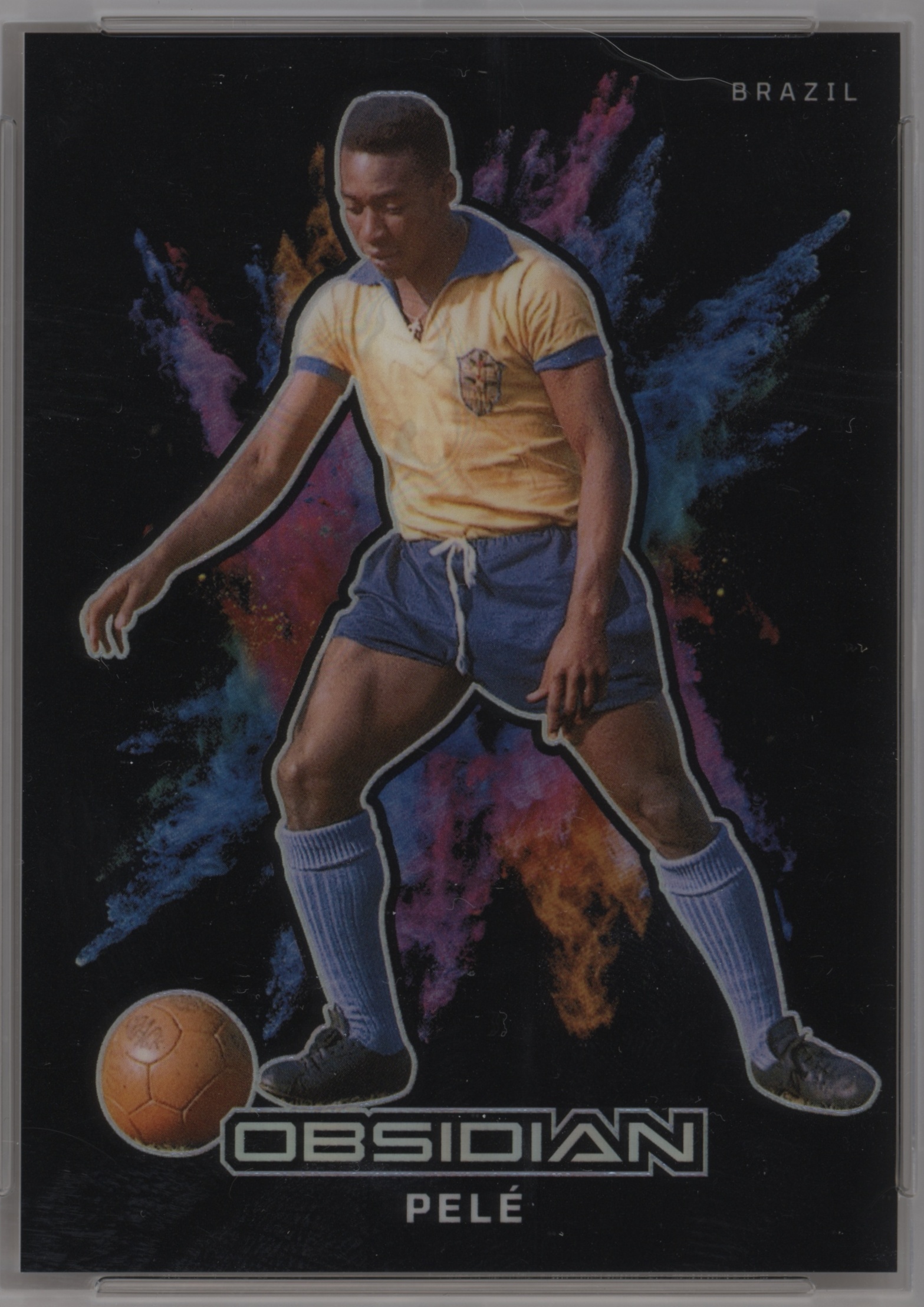 2024 Panini Obsidian Black Color Blast Pele #16 card