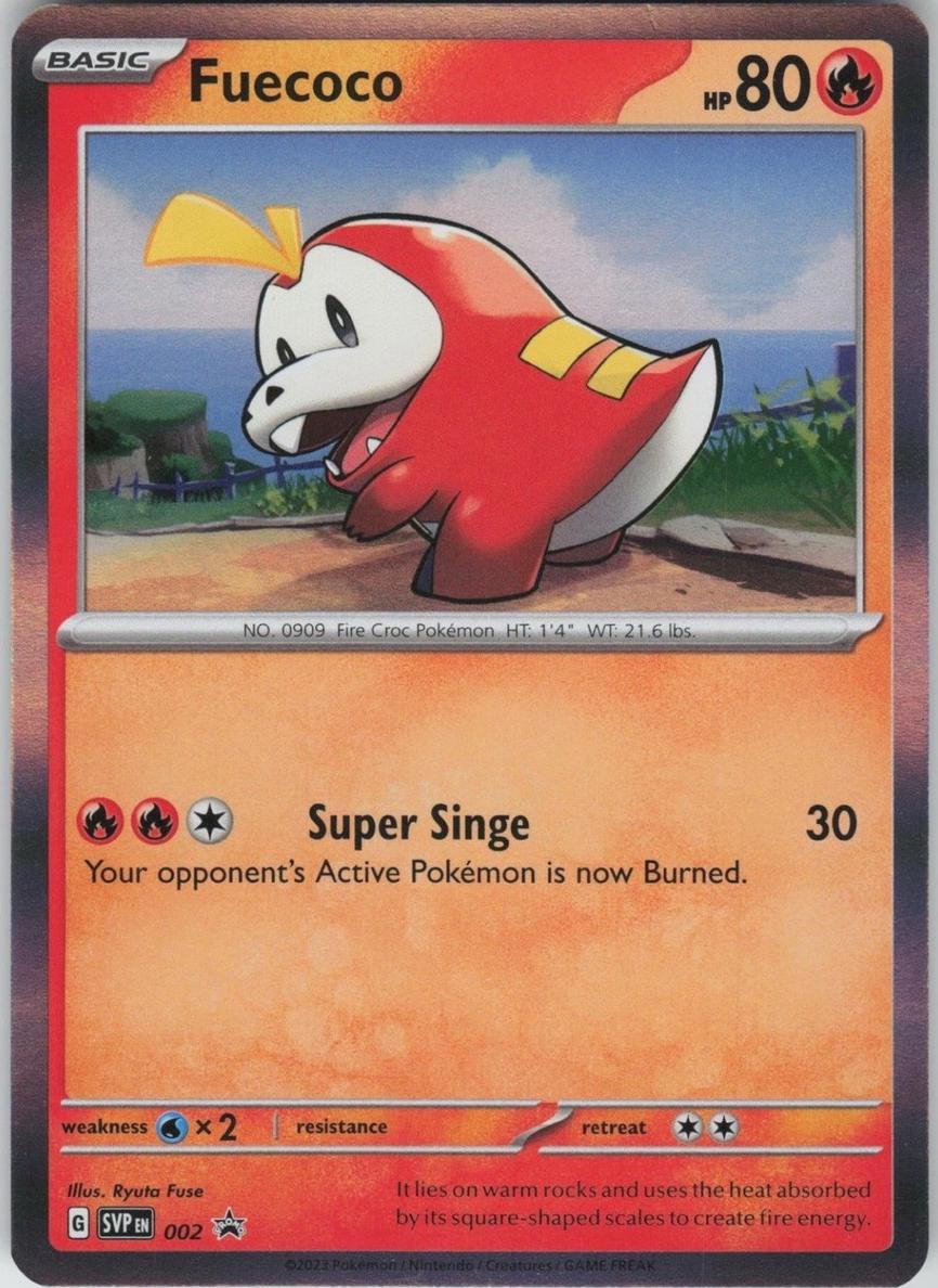 Fuecoco 2023 Pokemon Scarlet & Violet Black Star Promos Paldea Collection