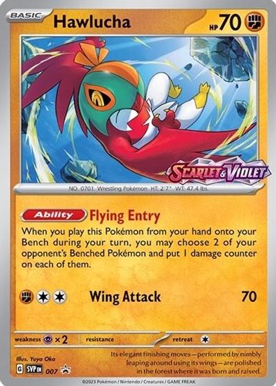 Hawlucha 2023 Pokemon Scarlet & Violet Black Star Promos Scarlet & Violet Prerelease