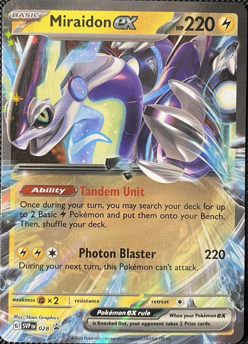 Miraidon EX 2023 Pokemon Scarlet & Violet Black Star Promos Paldea Legends Tin