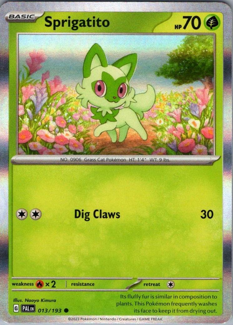 Sprigatito 2023 Pokemon Scarlet & Violet Black Star Promos Paldea Collection