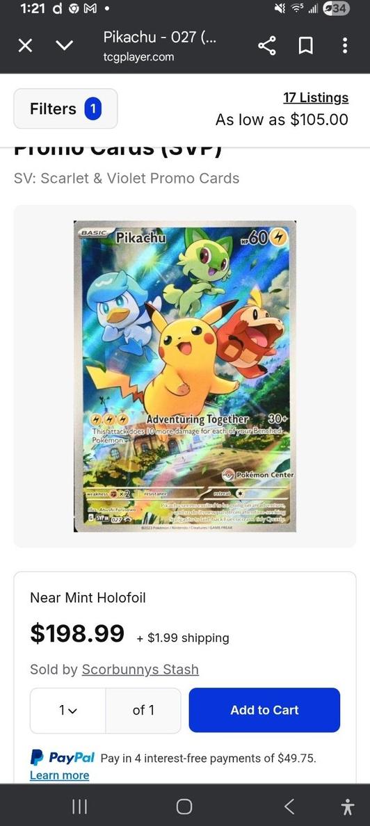 2023 Pokemon Svp En Paldea Evolved Etb Paldea Evolved Etb #027 Pikachu front