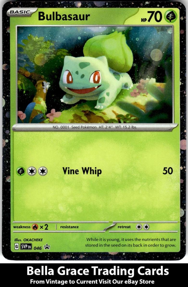Bulbasaur 2023 Pokemon Scarlet & Violet Black Star Promos 151 Poster Collection