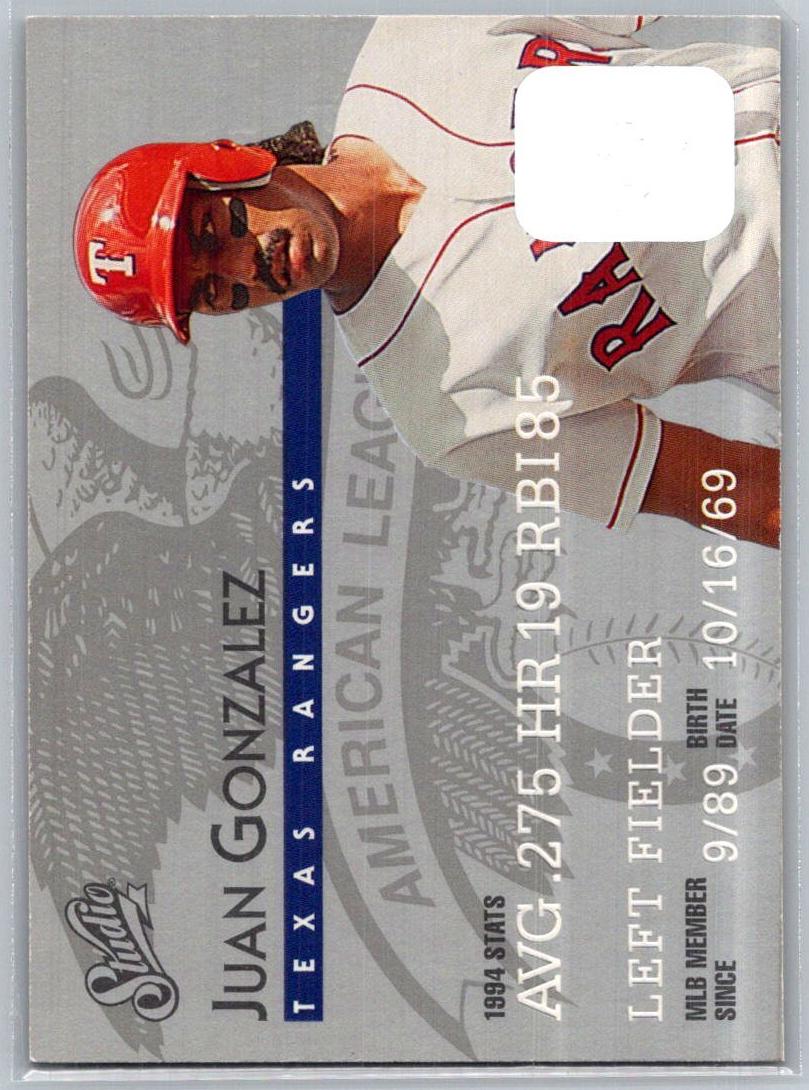 1995 Juan Gonzalez #21