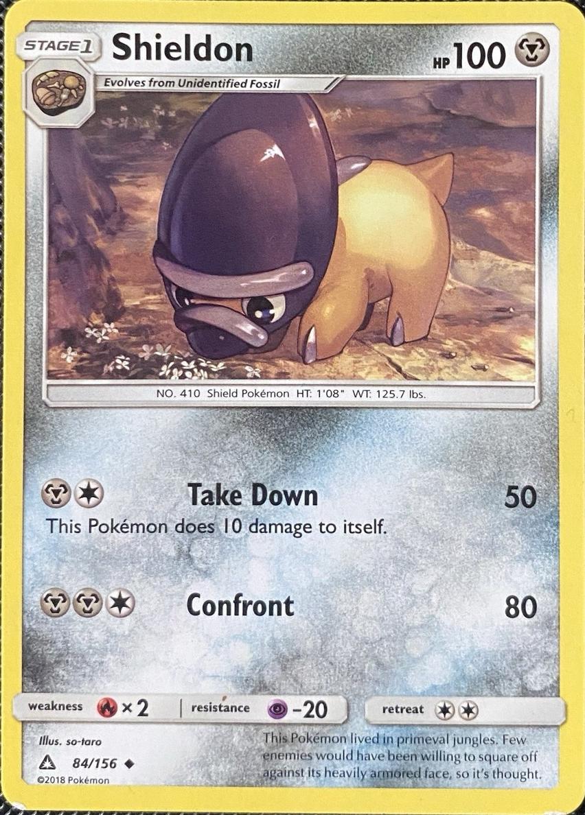 Shieldon 2018 Pokemon Sun & Moon Ultra Prism