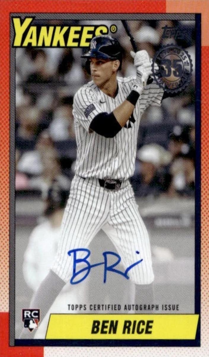 2025 Topps 1990 Autograph Ben Rice #90B2-BRI card