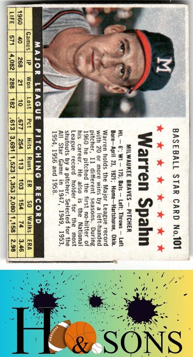 1961 Warren Spahn #101