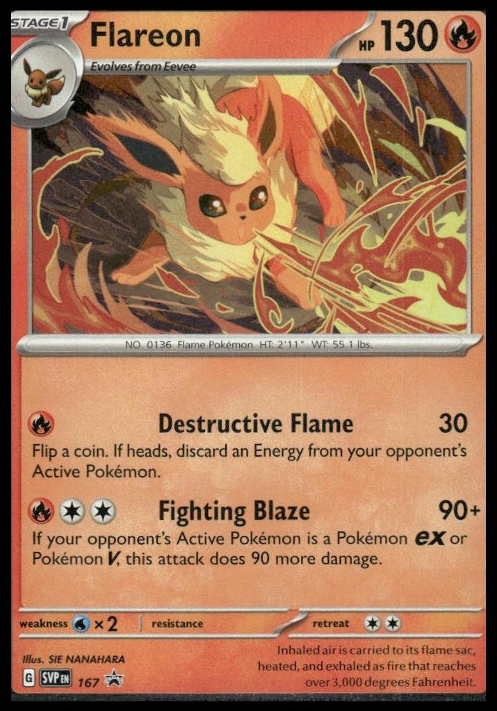 Flareon 2025 Pokemon Scarlet & Violet Black Star Promos Prismatic Evolutions Poster Collection
