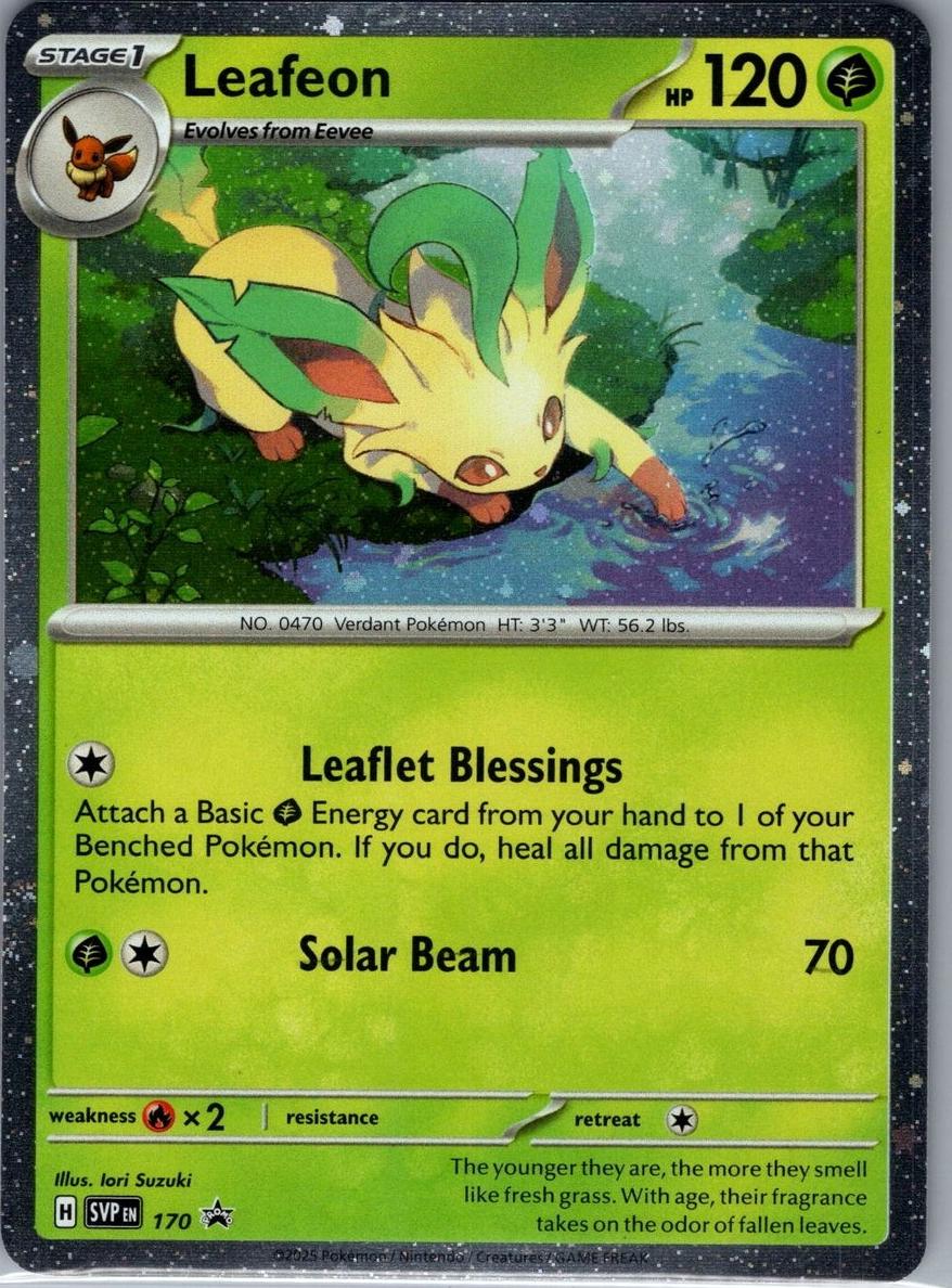 Leafeon 2025 Pokemon Scarlet & Violet Black Star Promos Prismatic Evolutions Tech Sticker Collection