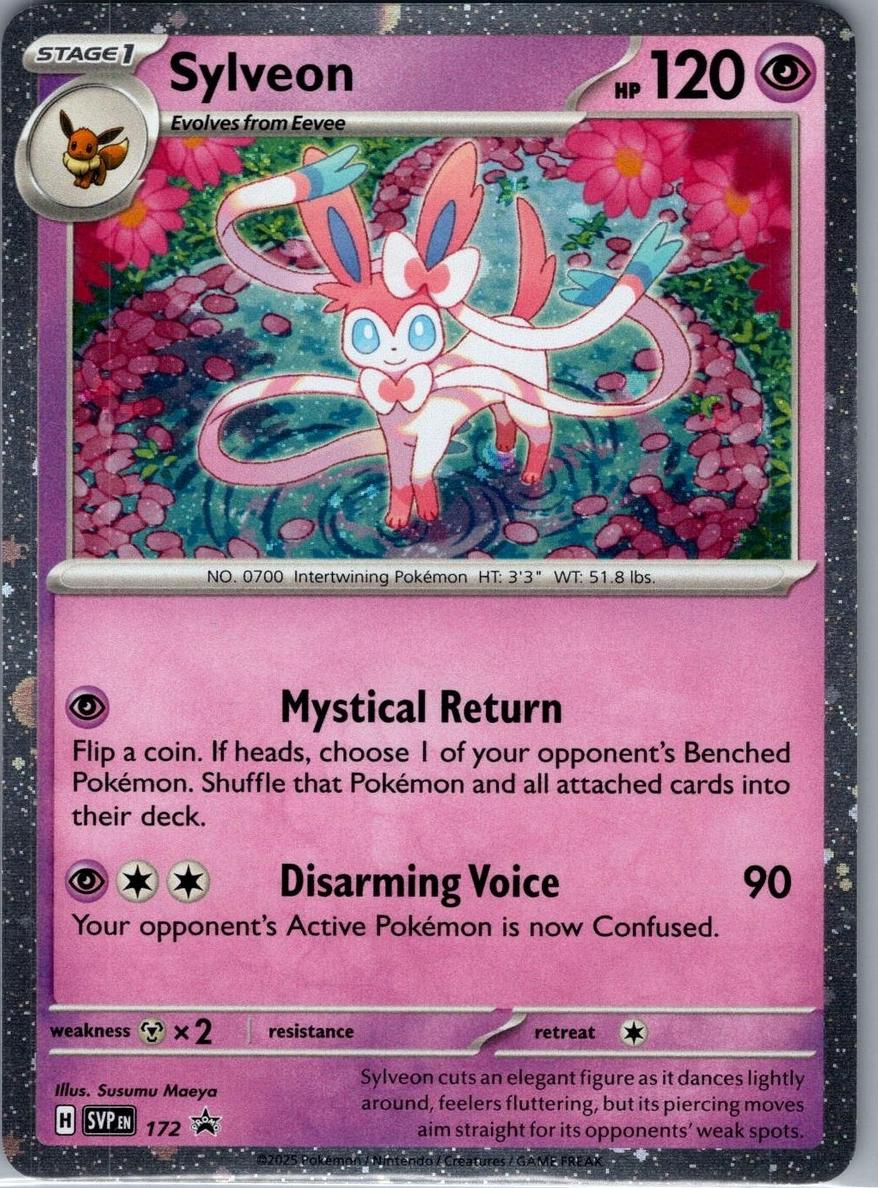 Sylveon 2025 Pokemon Scarlet & Violet Black Star Promos Prismatic Evolutions Tech Sticker Collection