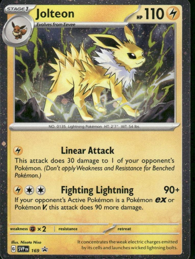 Jolteon 2025 Pokemon Scarlet & Violet Black Star Promos Prismatic Evolutions Poster Collection