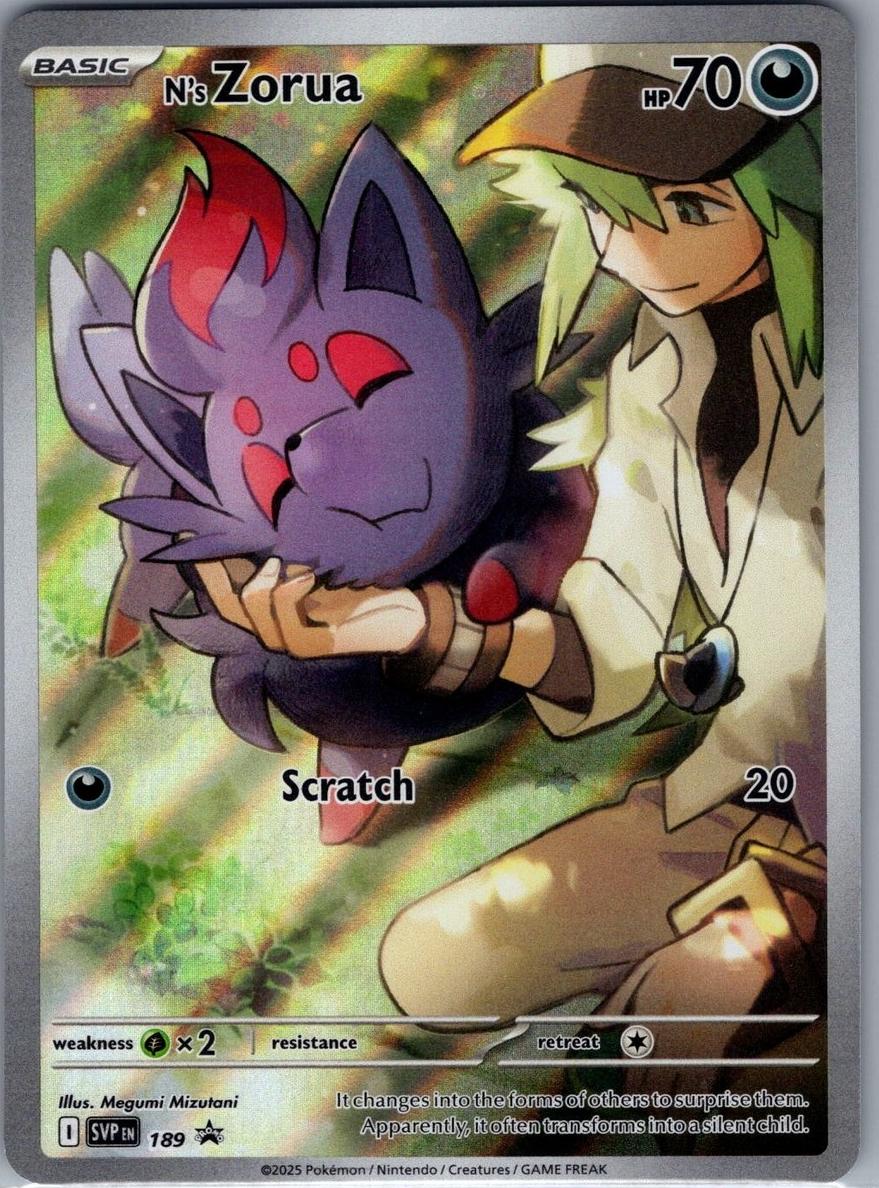 2025 Pokemon Scarlet & Violet Black Star Promos N's Zorua #189 card