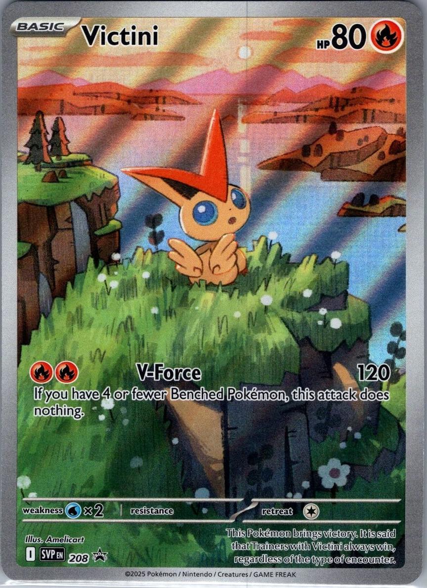 Victini 2025 Pokemon Scarlet & Violet Black Star Promos Unova Victini Illustration Collection