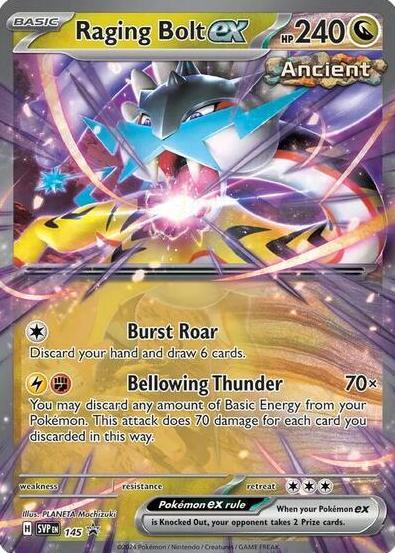 Raging Bolt EX 2024 Pokemon Scarlet & Violet Black Star Promos Paradox Destinies Tin