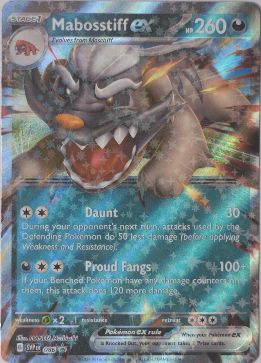Mabosstiff EX 2024 Pokemon Scarlet & Violet Black Star Promos Mabosstiff EX Box