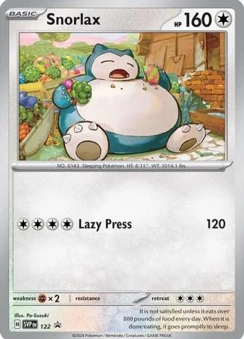 2024 Pokemon Scarlet & Violet Black Star Promos Snorlax #122 card