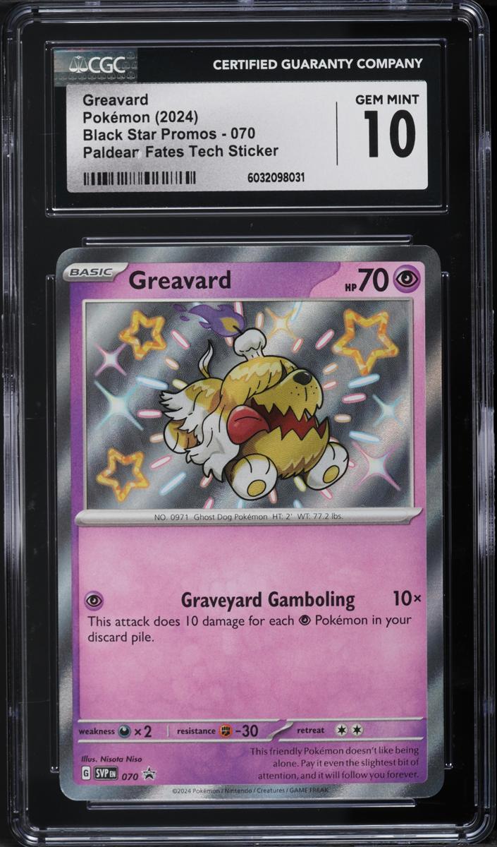 Greavard 2024 Pokemon Scarlet & Violet Black Star Promos Paldean Fates Tech Sticker Collection