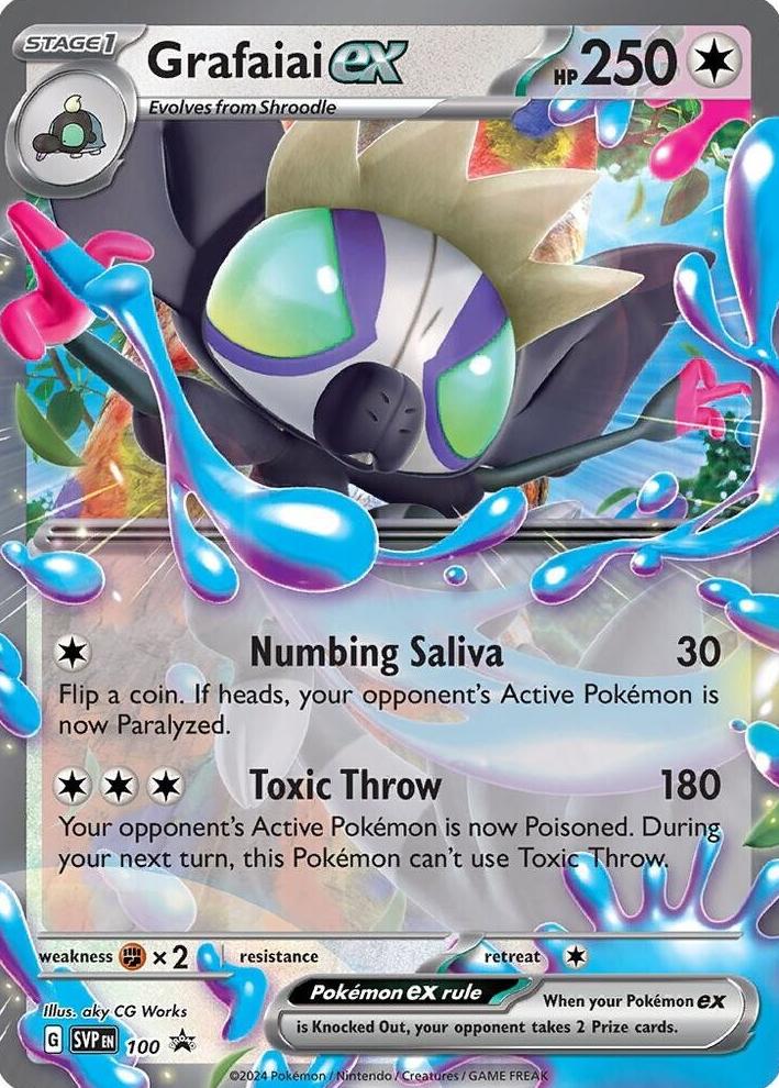 Grafaiai EX 2024 Pokemon Scarlet & Violet Black Star Promos Grafaiai EX Box
