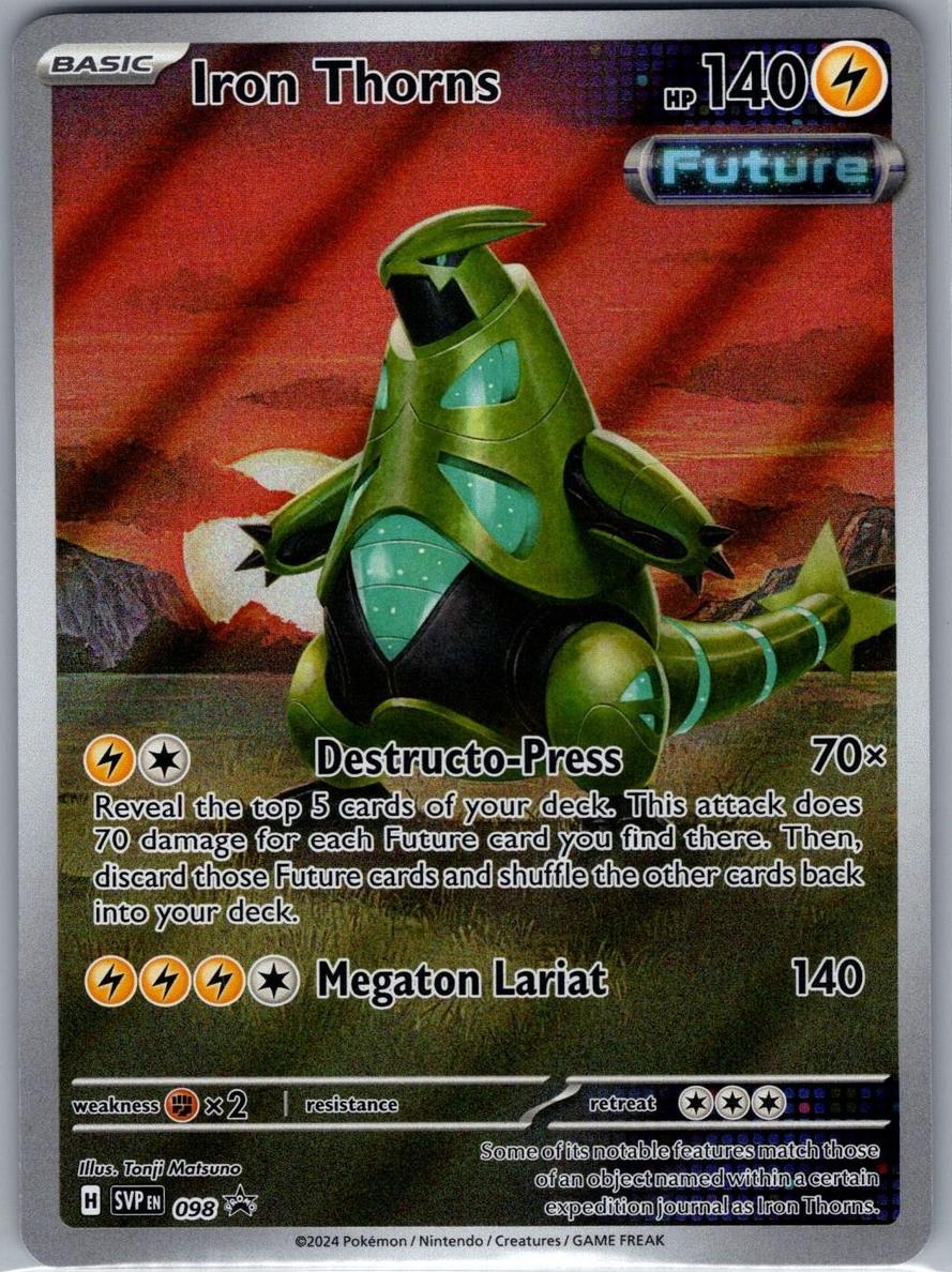 Iron Thorns 2024 Pokemon Scarlet & Violet Black Star Promos Temporal Forces Elite Trainer Box Iron Leaves