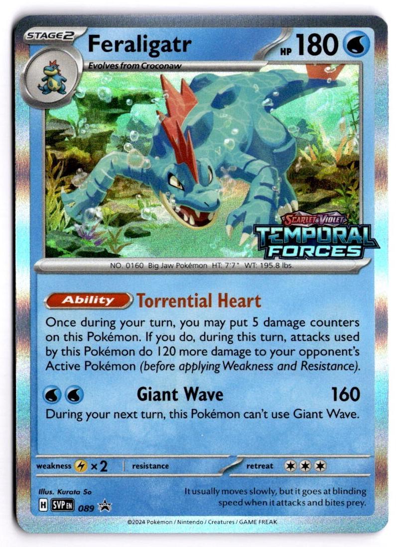 2024 Pokemon Svp En Tefprerelease Black #089 Feraligatr front