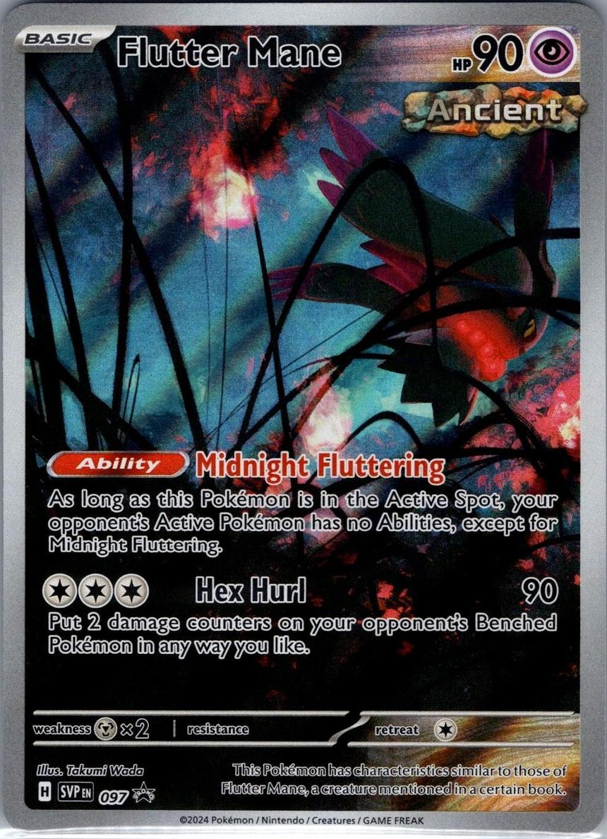 Flutter Mane 2024 Pokemon Scarlet & Violet Black Star Promos Temporal Forces Elite Trainer Box Walking Wake