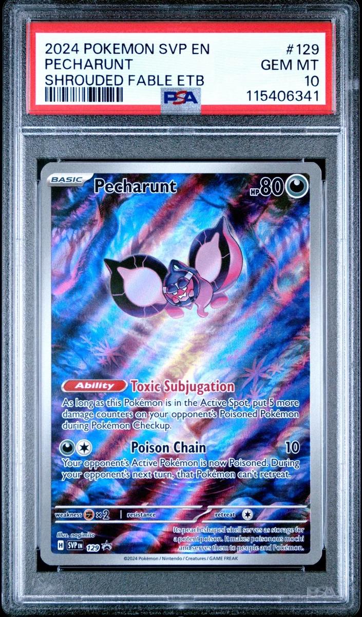 Pecharunt 2024 Pokemon Scarlet & Violet Black Star Promos Shrouded Fable Elite Trainer Box