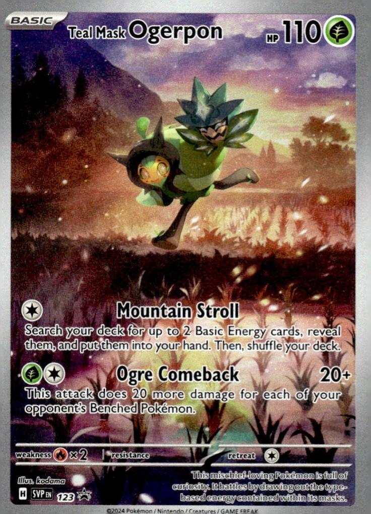 Teal Mask Ogerpon 2024 Pokemon Scarlet & Violet Black Star Promos Twilight Masquerade Elite Trainer Box