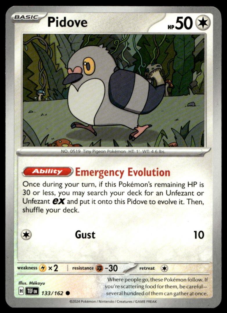 Pidove 2024 Pokemon Scarlet & Violet Temporal Forces
