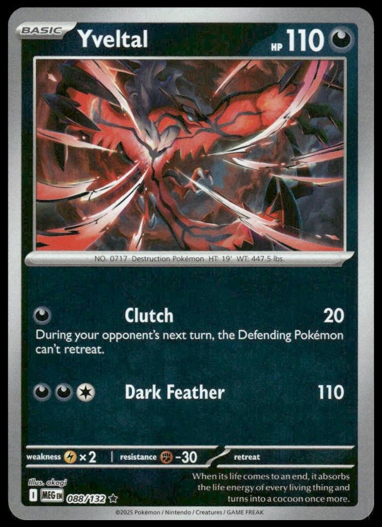 Yveltal 2025 Pokemon Mega Evolution